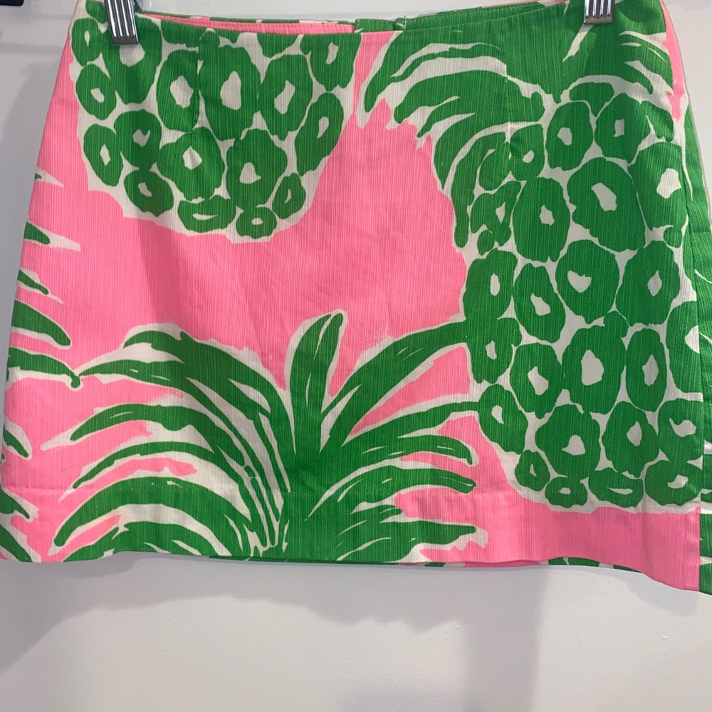Lilly Pulitzer Pink and Green Mini Skirt - Picture 3 of 13